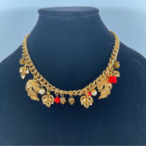 Sarah Coventry Jewelry - Vintage 70’s Sarah Coventry 18” Gold-Tone Charm Tassel Necklace Signed 96 grams